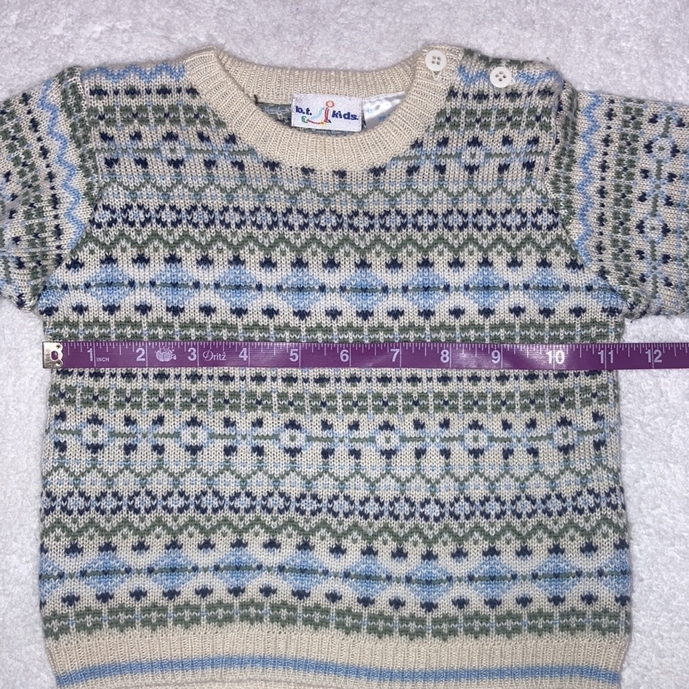 B.T. Kids vintage acrylic knit sweater 3/6m - Picture 3 of 5